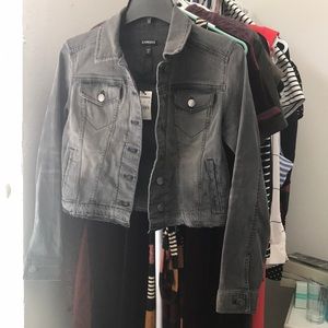 NWT Express cropped denim jacket